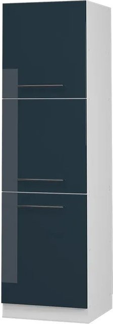 Vicco Herdschrank Fame-Line Küchenschrank in Weiß und Dunkelblau Hochglanz mit 3 Türen, B/T/H: 60,0 x 58,1 x 82,0 cm - Bild 2