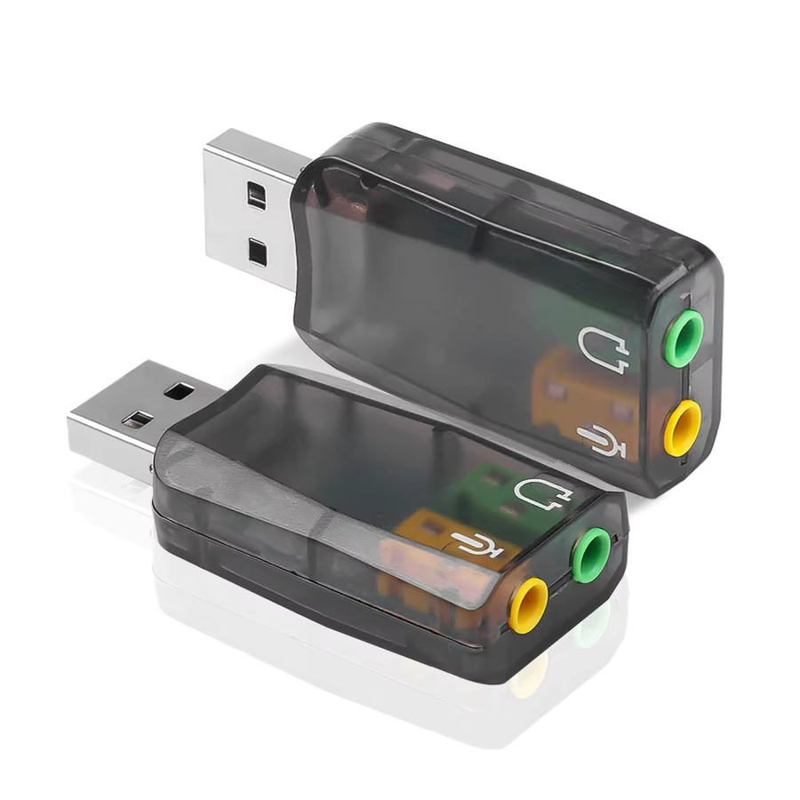 Kebidumei USB-Soundkarte als externer Mini-Audio-Adapter mit USB-A auf 3,5 mm Klinke für Laptop, Headset und Lautsprecher - Bild 6