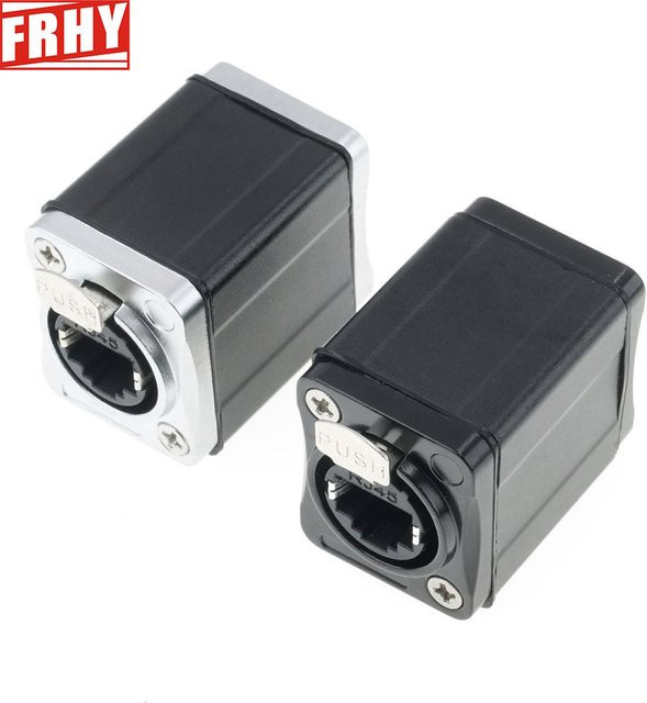 FRHY RJ45 CAT6 STP Ethernet-Verlängerungsadapter, geschirmter LAN-Koppler in Schwarz - Bild 1