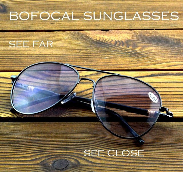 Clara Vida Pilot Double Bridge Lesesonnenbrille, Vollrand, Metall, Unisex, grau, schwarz - Bild 1