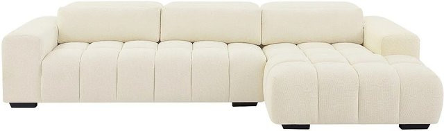 Loponza Ecksofa in Beige ohne Schlaffunktion mit Textilbezug Breite: 312 cm - Bild 1