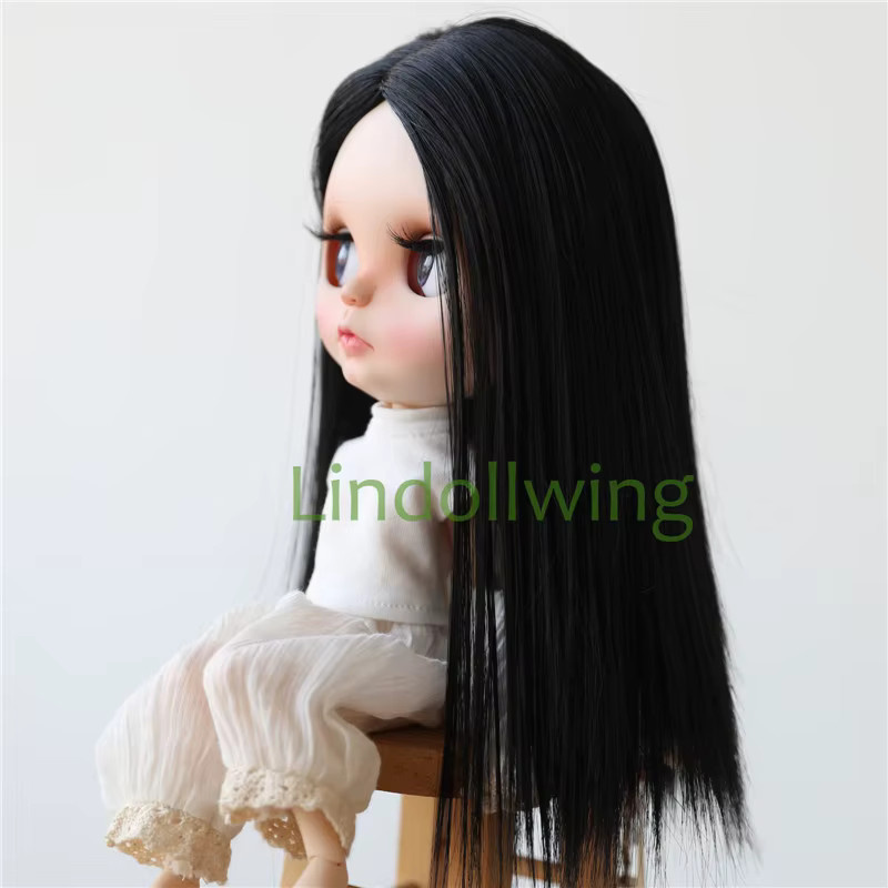 Lindollwing Blyth Perücke, langes glattes schwarzes Haar, 9-10 Zoll, Zubehör - Bild 4