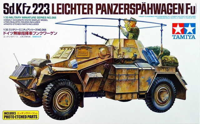 Tamiya Sd.Kfz.223 gepanzertes Befehlsfahrzeug, Modellbausatz, 1:35, ab 10 Jahren - Bild 1