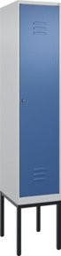 C+P Spind Classic PLUS Garderobenschrank mit 1 Abteil, Gestell aus Stahl mit Einbrennbeschichtung, Zylinderschloss, 4 Garderobenhaken und mittiger Trennwand, H x B x T: 212 x 40 x 50 cm - Bild 1