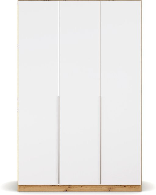 RAUCH Drehtürenschrank Alabama in Weiß und Eiche mit Aluminiumgriffen, B/H: 136 x 210 cm - Bild 1
