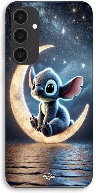 Maniacase Schutzhülle für Samsung Galaxy S25 FE mit Stitch Mond Nacht Sternenhimmel Design in Schwarz und Multicolour - Bild 1