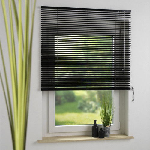 LIEDECO Aluminium-Jalousie in Schwarz mit 25 mm Lamellenbreite, B: 160 cm, H: 180 cm - Bild 5