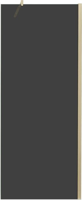 AICA Walk In Duschtrennwand GT123 mit Goldrahmen, 8mm NANO-Glas in Grau, B: 110 cm, H: 200 cm - Bild 1