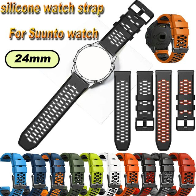 Uhrenarmband Silikon, 24 mm, Schwarz, Unisex - Bild 1