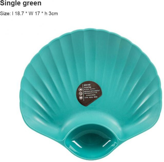 Aleekit Muschelteller aus Keramik für Dessert, Sushi oder Snacks in Grün, Blau und Türkis - Bild 1