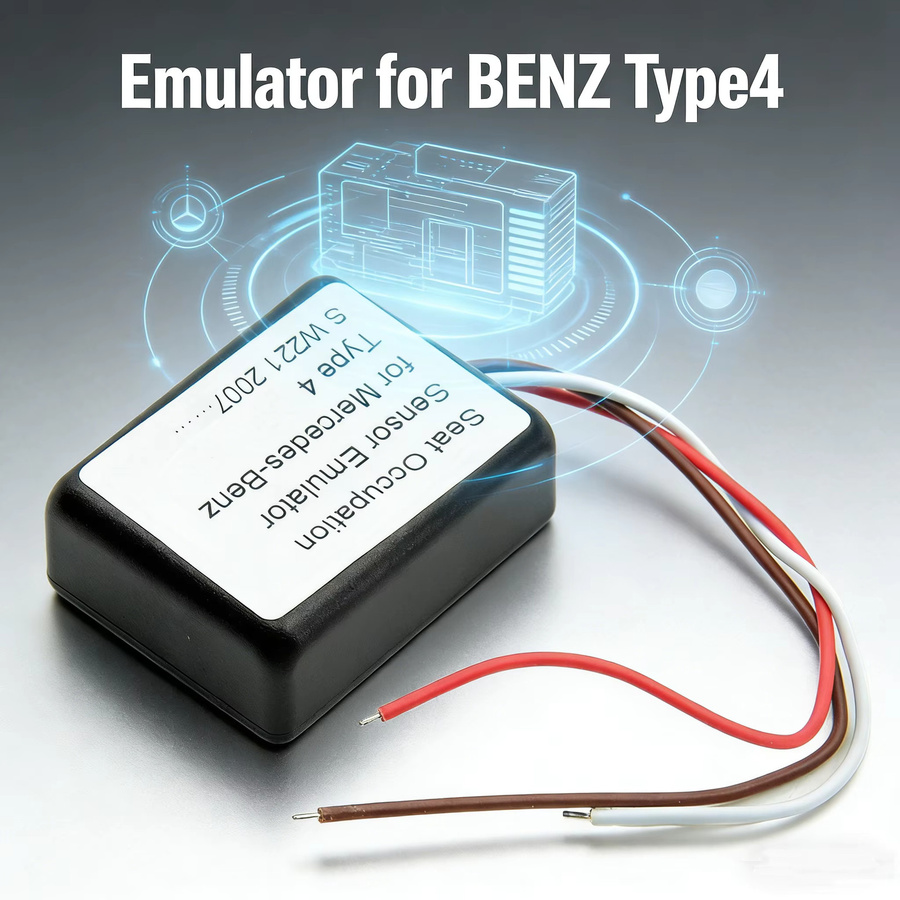 OBDIICAT Emulator Typ 4 Sitzemulator Reset-Tool für Mercedes-Benz W204 W211 W104 W230 X164 W171 in Schwarz - Bild 3
