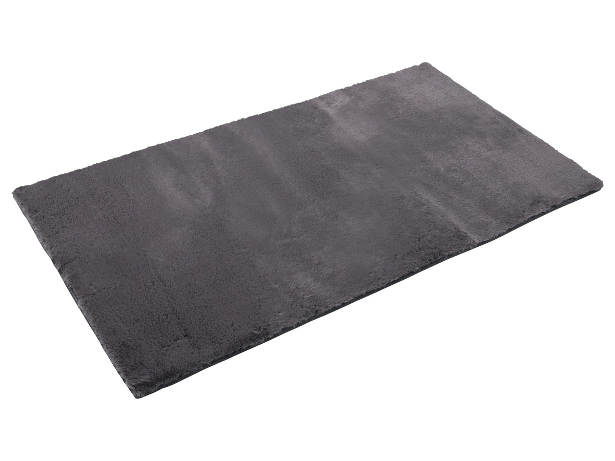 LIVARNO Teppich in Fell-Optik, Grau, B: 80 cm, L: 150 cm - Bild 3
