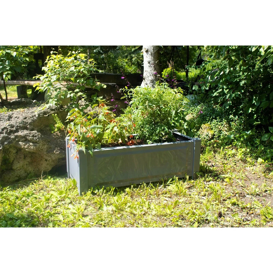 KHW Pflanzkasten rechteckig in Grau für Kübelpflanzen - Bild 2