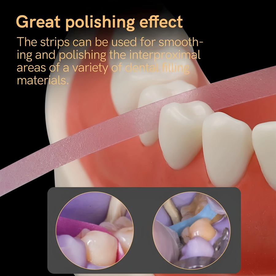 JUMTOP Dental Polierstreifen Rolle, 6m x 4mm, für Zähne - Bild 3