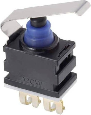 Omron Mikroschalter D2GW-AL6L3F in Schwarz, 13.5 V/DC, 0.01A - Bild 1