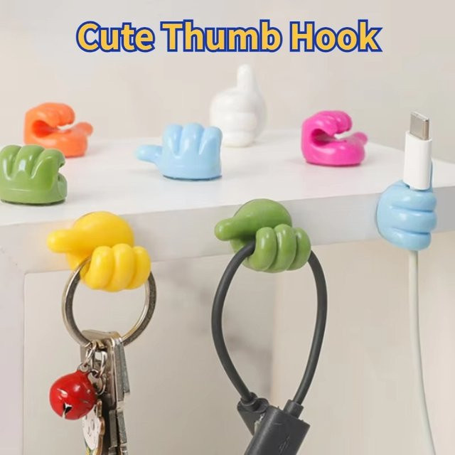 Mrgabwte 10er Set Multifunktionale Kabel Clip Organizer aus Silikon mit selbstklebender Wandhalterung in Weiß - Bild 1