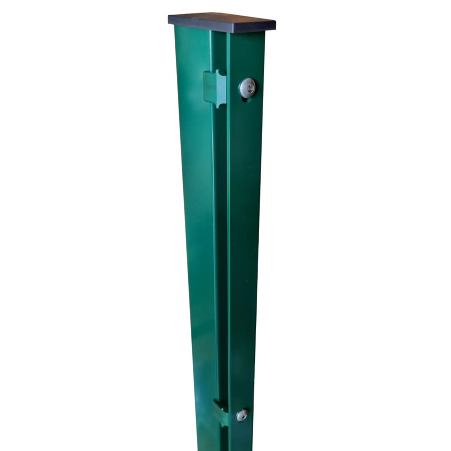 Fa-Bausysteme Abdeckschiene für Doppelstabmatten Zaunpfosten in Moosgrün, B/T/H: 6,0 x 4,0 x 160,0 cm - Bild 2