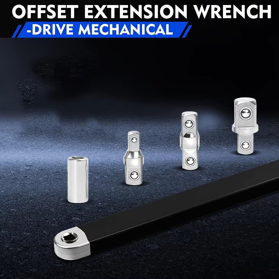 DUTRIEUX 4-teiliges Steckschlüssel-Adapterset mit 1/4", 3/8" und 1/2" Antriebsgrößen für SAE- und metrische Sechskantbits - Bild 3