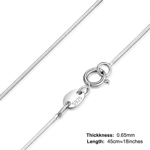 Wucifang Jewelry Halskette 925 Silber, Weiß, Damen, 50 cm - Bild 1