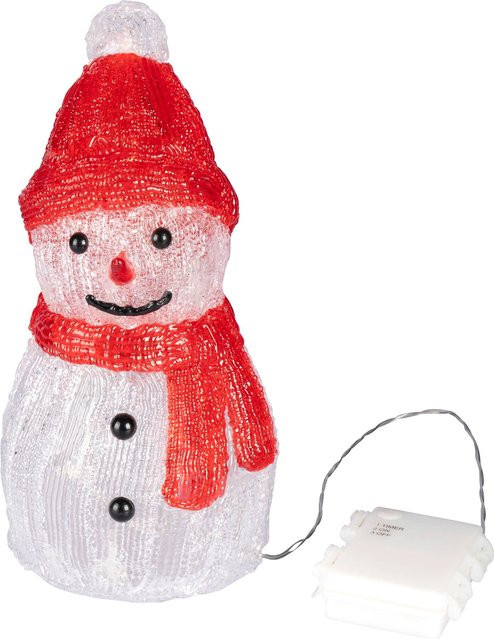 LED-Dekofigur Schneemann von viva domo in Weiß und Mehrfarbig für deine Weihnachtsdekoration - Bild 1