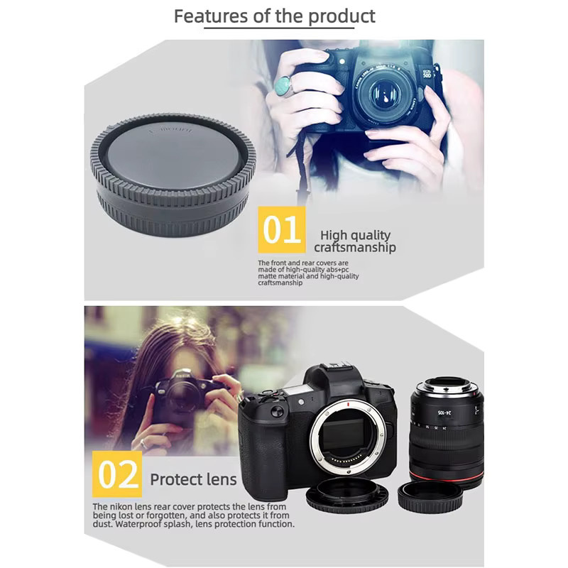 Sony E-Mount Gehäuse-Frontabdeckung und Kamera-Objektivdeckel-Set für NEX, A7, A6000 Serien - Bild 3