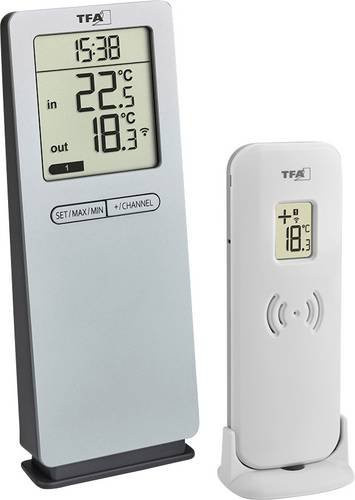 TFA Dostmann LOGOneo Funk-Thermometer digital in Silber - Bild 1
