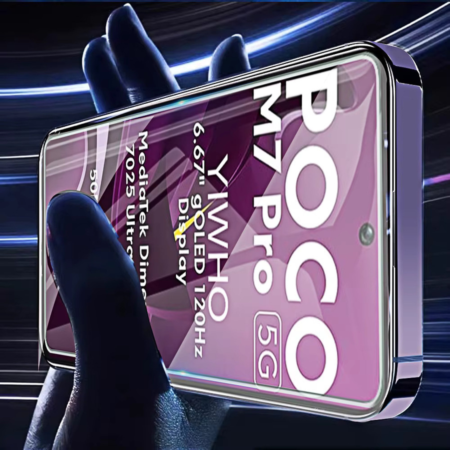 4er-Pack Gehärtetes Glas Displayschutzfolie für Xiaomi Poco M7 Pro 5G M6 M5 M4 M3 Pro, transparente Vollabdeckung Schutzfolie - Bild 4