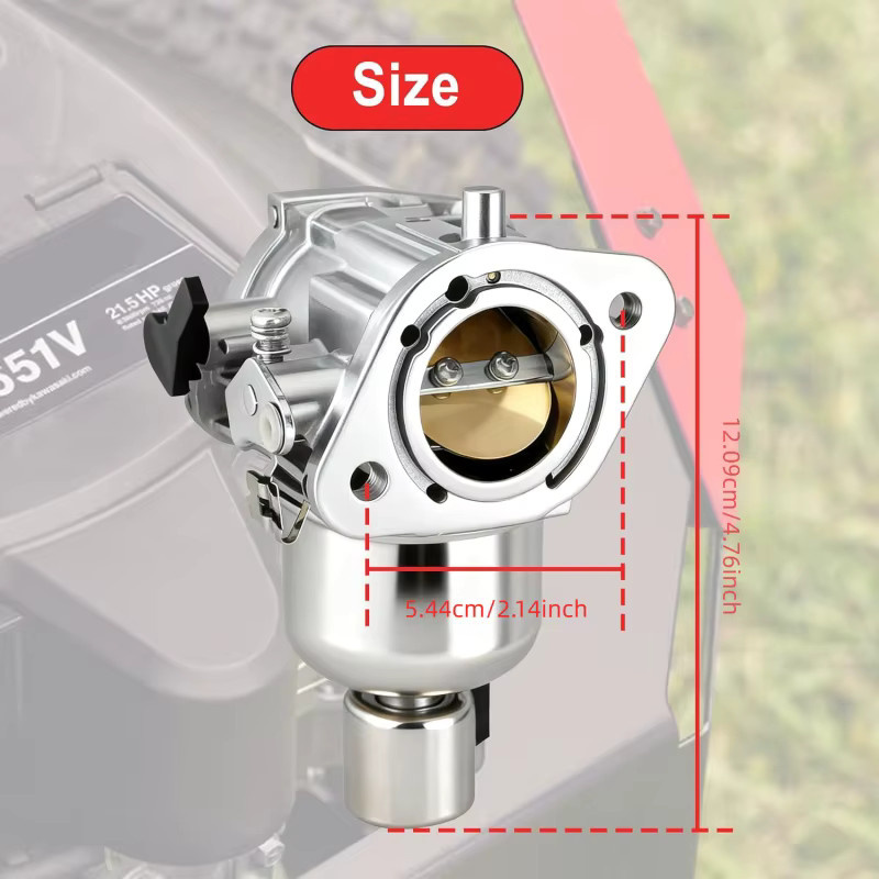Kawasaki Vergaser mit Kraftstoffpumpe und Luftfilter sowie Vergaser-Überholungskit für 23 PS Motoren, Farbe: Silber - Bild 2