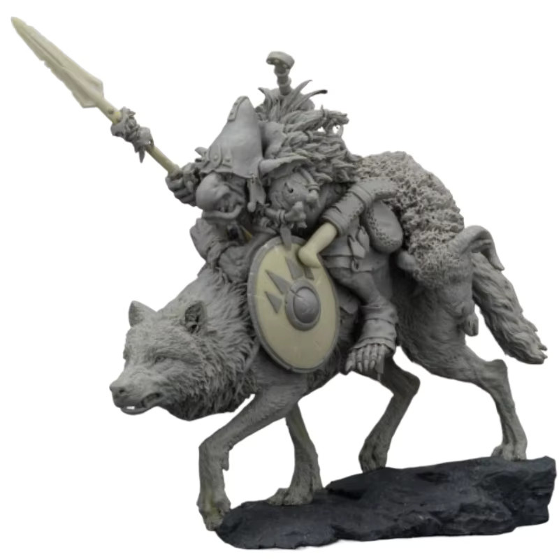 LISM Goblin Wolf Knight, Fantasy, Harzfigur, Maßstab 1:24, unmontiert und unbemalt - Bild 2