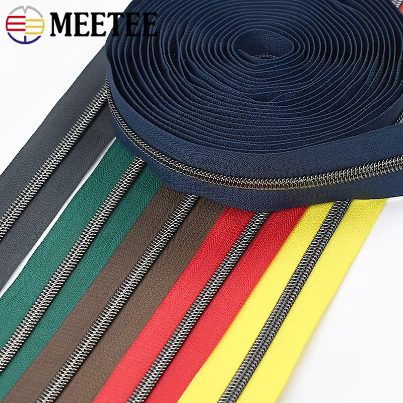 Meetee Nylon-Reißverschlussrollen aus Kunststoff in Schwarz für Taschen und Gepäck - Bild 4