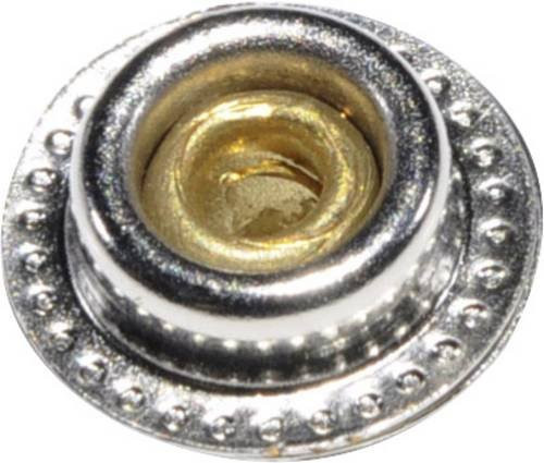 TRU COMPONENTS ESD-Druckknopf-Adapter DR-INF-KK-10 aus Messing in Silber, Durchmesser: 10 mm - Bild 1