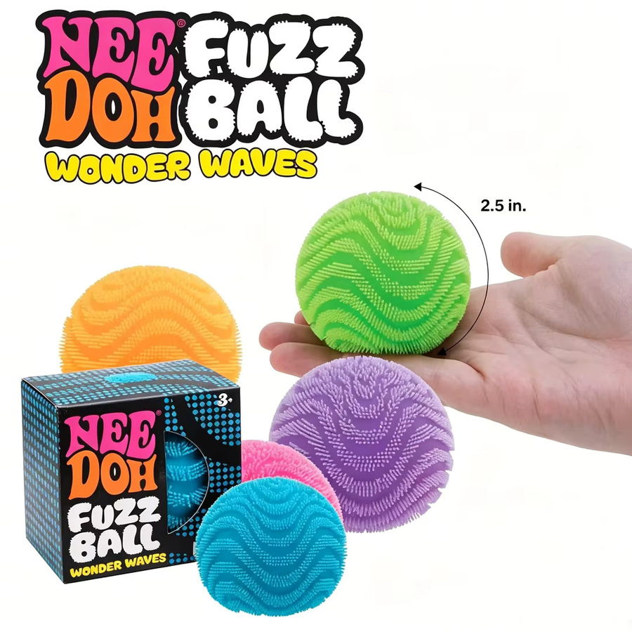 Schylling NeeDoh Fuzz Ball, Stressabbau-Ball, Fidget-Spielzeug - Bild 2