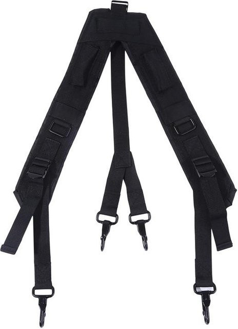 Binchi Outdoor Equipment Taktische Werkzeuggürtel Hosenträger X-Typ in Schwarz aus Nylon - Bild 1