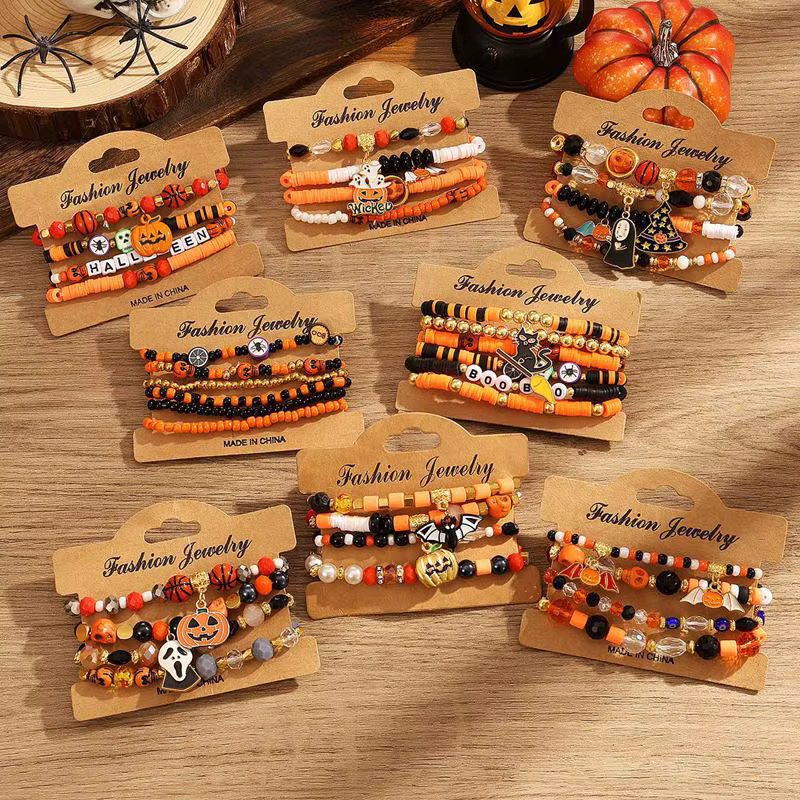 Alivparty Armbänder Set, Kürbis, Bunt, Kunststoff, Mädchen, Damen - Bild 4