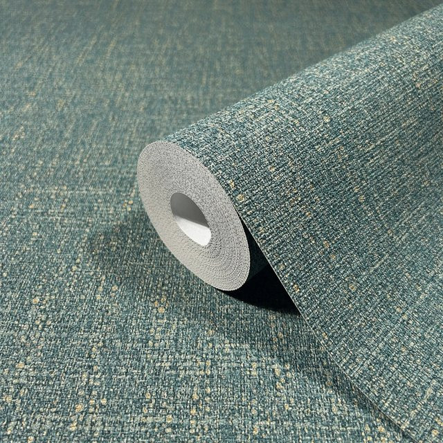 Marburg Vliestapete Uni Textiloptik Modern Blau, B: 0,7 m x L: 10,05 m - Bild 1