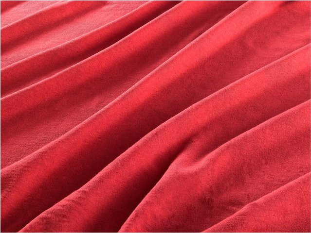 HTI-Living Spannbettlaken Jersey aus 100% Baumwolle, Rot, B/T: 150 x 200 cm - Bild 1