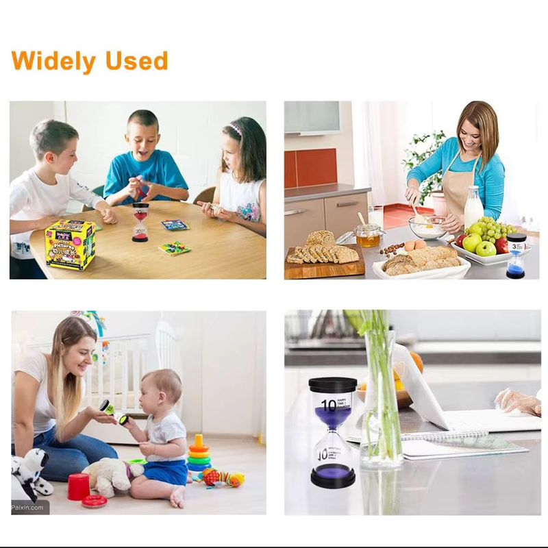 Minimalistische Sanduhr aus Glas in Mehrfarbig als dekorativer Sandtimer für Kinder und Home Decoration - Bild 5