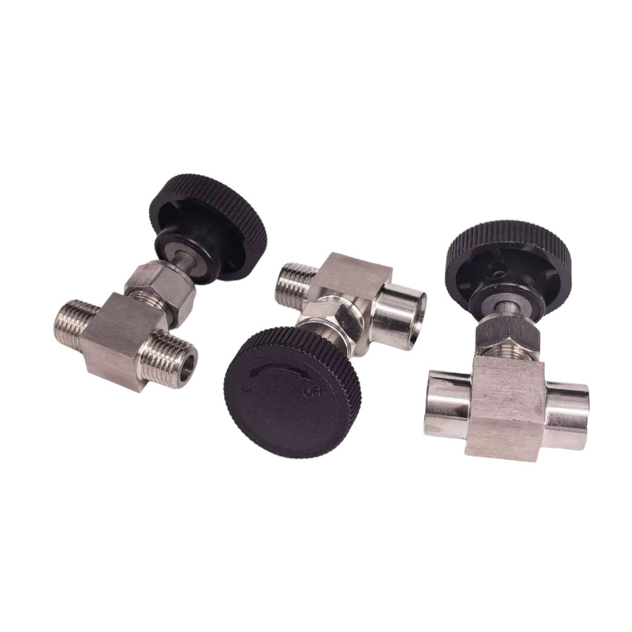 Nadelventil aus 304 Edelstahl für Wasser, Gas und Öl in Silber, Anschlussgröße 1/2" NPT/BSP - Bild 2