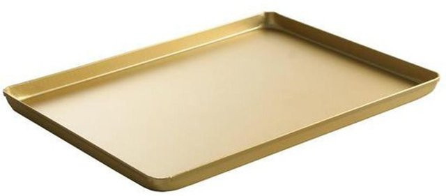 Hendi Aluminium Auslageblech für Bäckerei und Konditorei in Gold, B/T/H: 40 x 30 x 2 cm - Bild 1