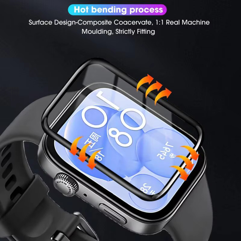Displayschutzfolien Huawei Watch Fit 3, Silikon, transparent, Unisex - Bild 2