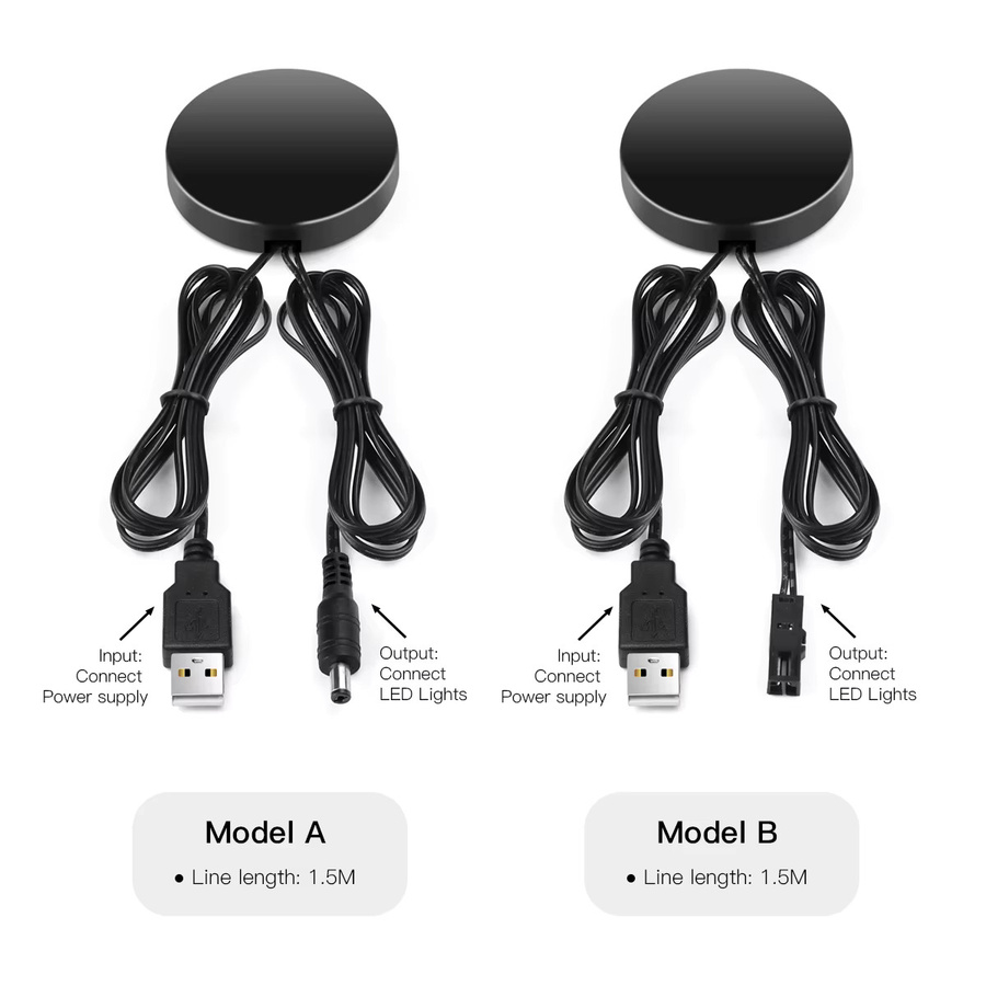 MALITAI USB LED Dimmer Touch Sensor Schalter für Holz, Glas oder Acryl, Durchlassgröße: 25 mm - Bild 5