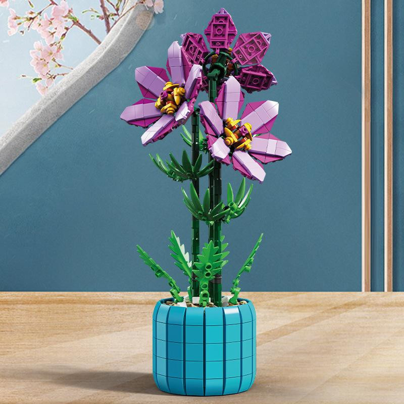 DBPALY Rhododendron Stadt Bausteine Ziegel Kinderspielzeug ab 3 Jahren - Bild 2