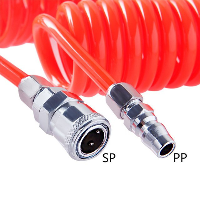 Flexibler PU-Spiralschlauch Federrohr für Kompressor und Luftwerkzeuge, Außendurchmesser: 8 mm, Innendurchmesser: 5 mm - Bild 1