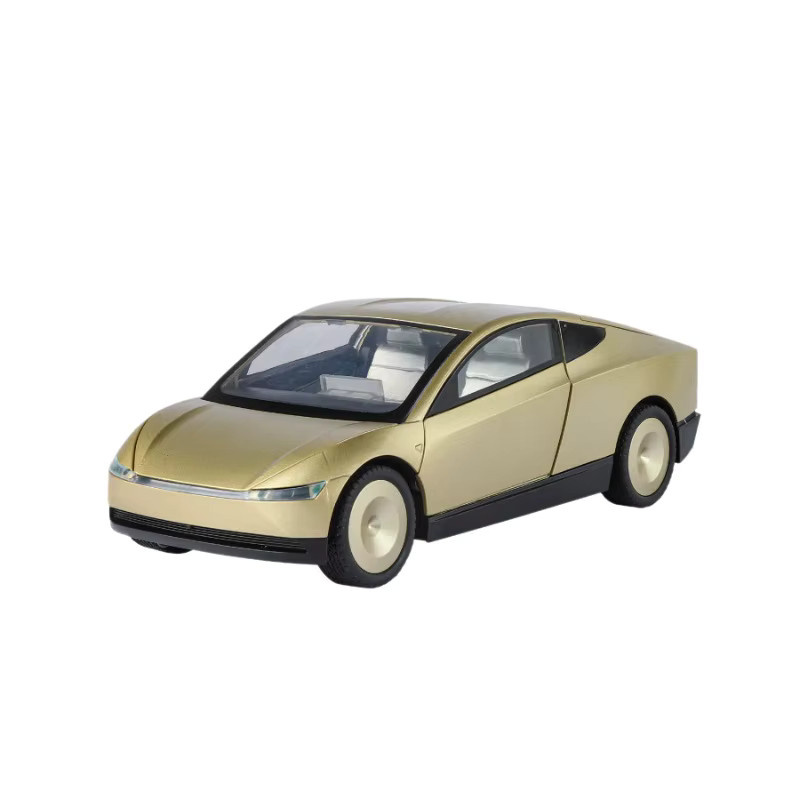 WELLY Robotaxi Modellauto 1:24 aus Metall in Gold als Sammlerstück und Dekoration - Bild 4