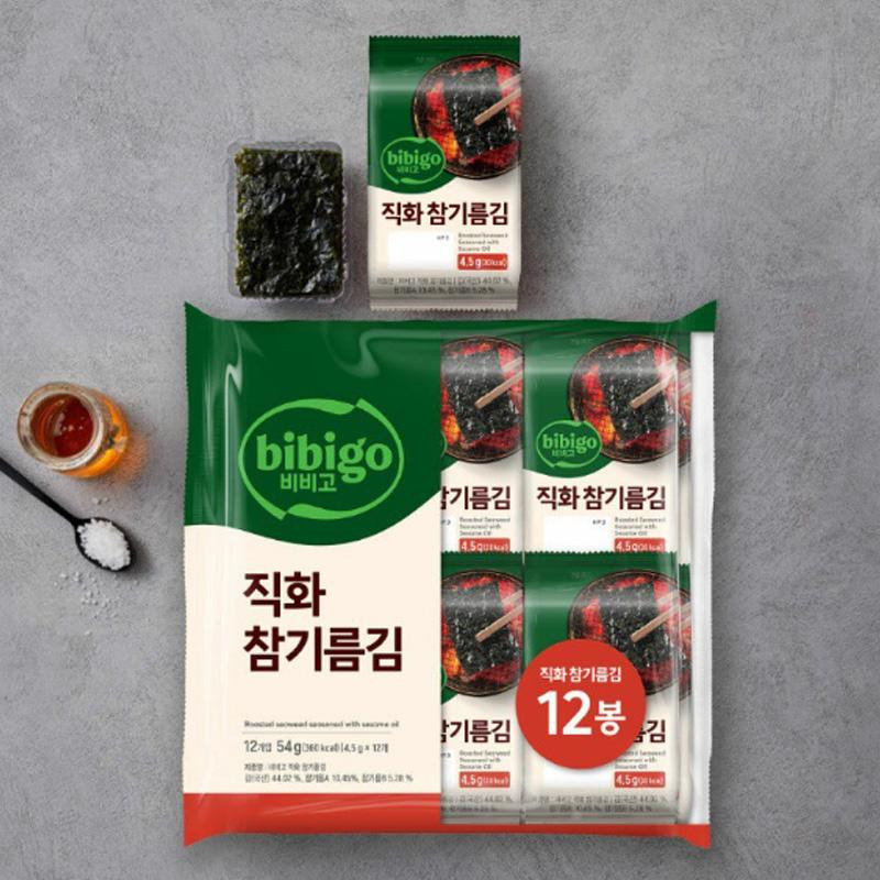 Bibigo Gerösteter Seetang mit Sesamöl 12 x 4,5 g - Bild 3