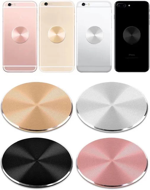 QGhappy Ultradünne Metallplatte in Gold für MagSafe Auto-Handyhalterungen und Magnethalterungen für iPhone und Samsung - Bild 1