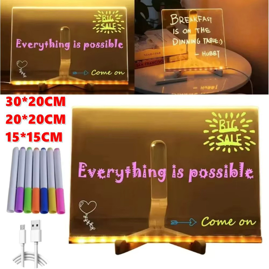 Alloet LED Magische Licht Tafel aus Acryl als Montessori Spielzeug für Kinder zum Zeichnen und Malen - Bild 4