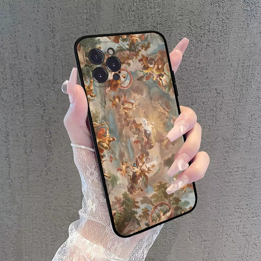 Handyhülle mit Renaissance Kunstmalerei für iPhone 15 14 13 12 11 Pro Max Mini XS XR 7 8 Plus in Multicolour - Bild 2