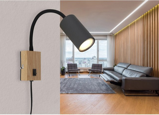 Globo Wandlampe Robby 1-flammig in Graphit Dunkel mit GU10 Fassung - Bild 1