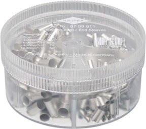 Knipex 97 99 911 Sortimentsboxen mit 350 unisolierten Aderendhülsen, 4-teilig, transparent/silver - Bild 1